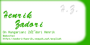 henrik zadori business card